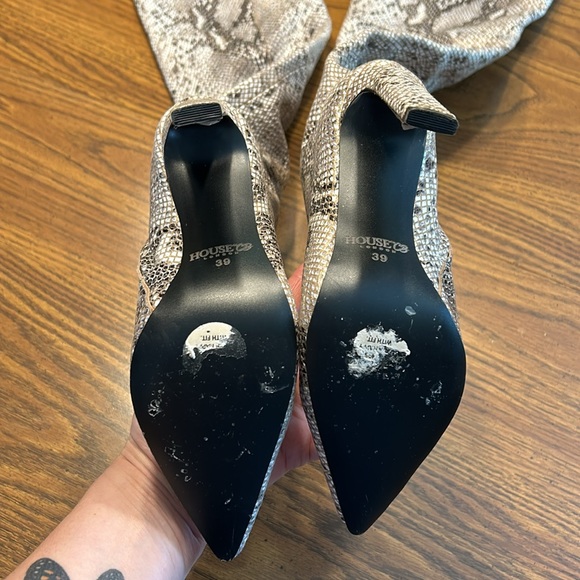 House of CB Snakeskin Pattern Over-the-Knee Boots - Picture 8 of 16